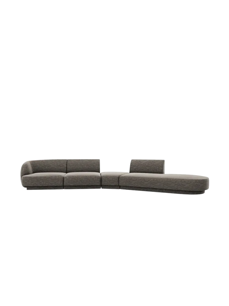 Modulares Design Sofa „Miley“ mit abgerundeter Form (7-Sitzer) Chosen by Bloomingloft