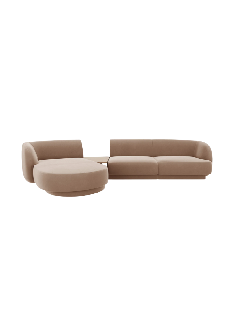 Modulares Design Ecksofa „Miley“ mit Beistelltisch (3-Sitzer) Chosen by Bloomingloft