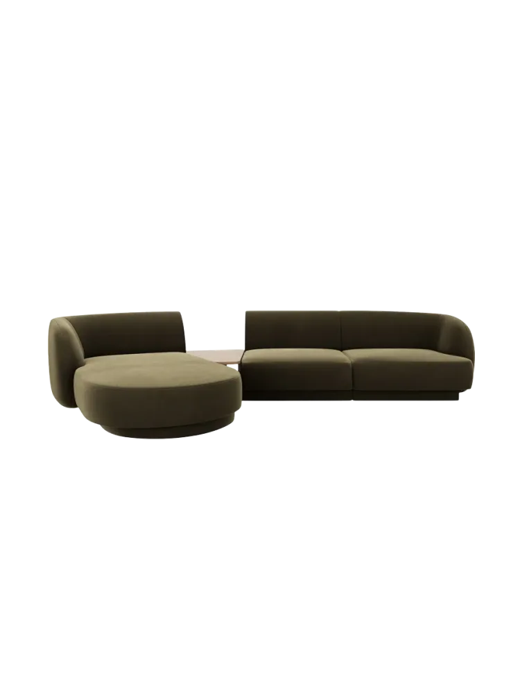 Modulares Design Ecksofa „Miley“ mit Beistelltisch (3-Sitzer) Chosen by Bloomingloft