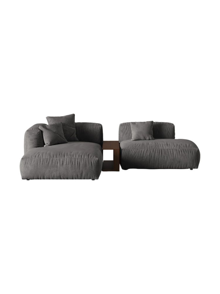 Modulares, 3-Sitzer Design Ecksofa „Martina“ mit Beistelltisch Micadoni