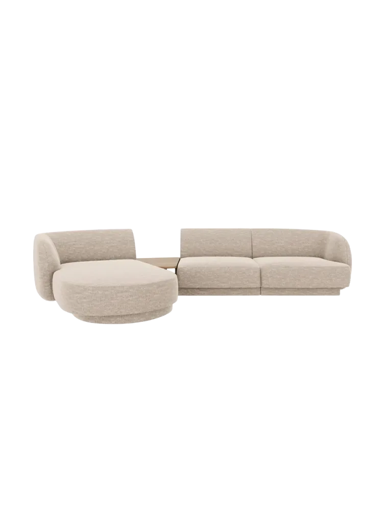Modulares Design Ecksofa „Miley“ mit Beistelltisch (3-Sitzer) Chosen by Bloomingloft
