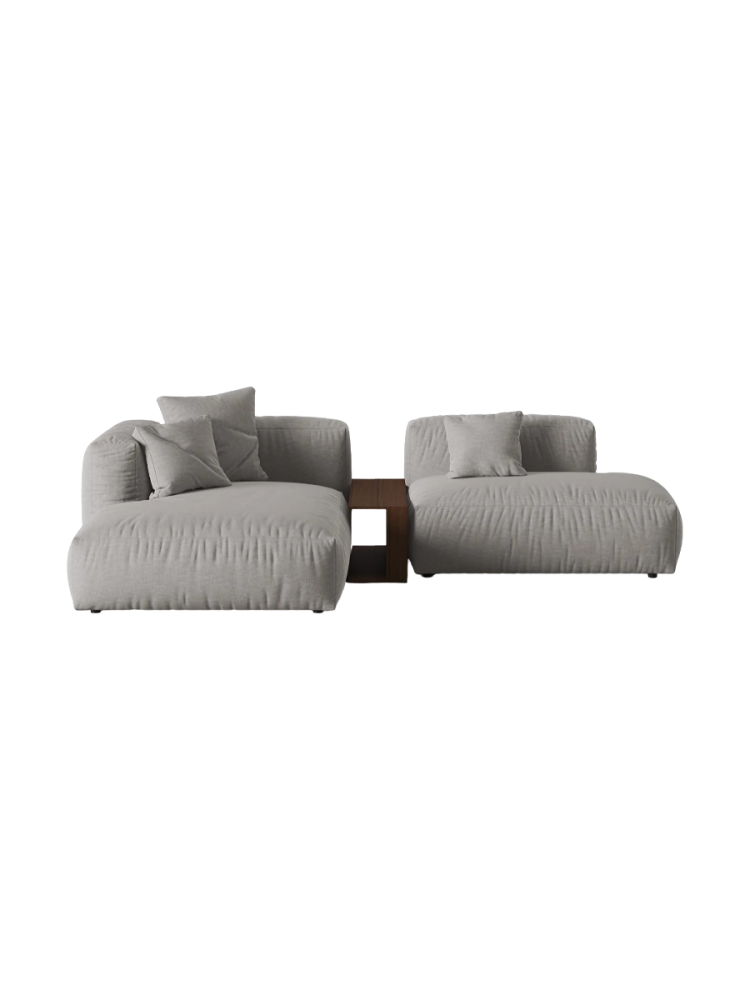 Modulares, 3-Sitzer Design Ecksofa „Martina“ mit Beistelltisch Micadoni