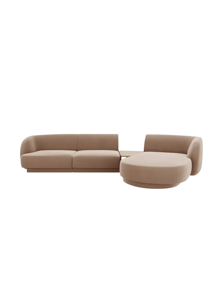 Modulares Design Ecksofa „Miley“ mit Beistelltisch (3-Sitzer) Chosen by Bloomingloft