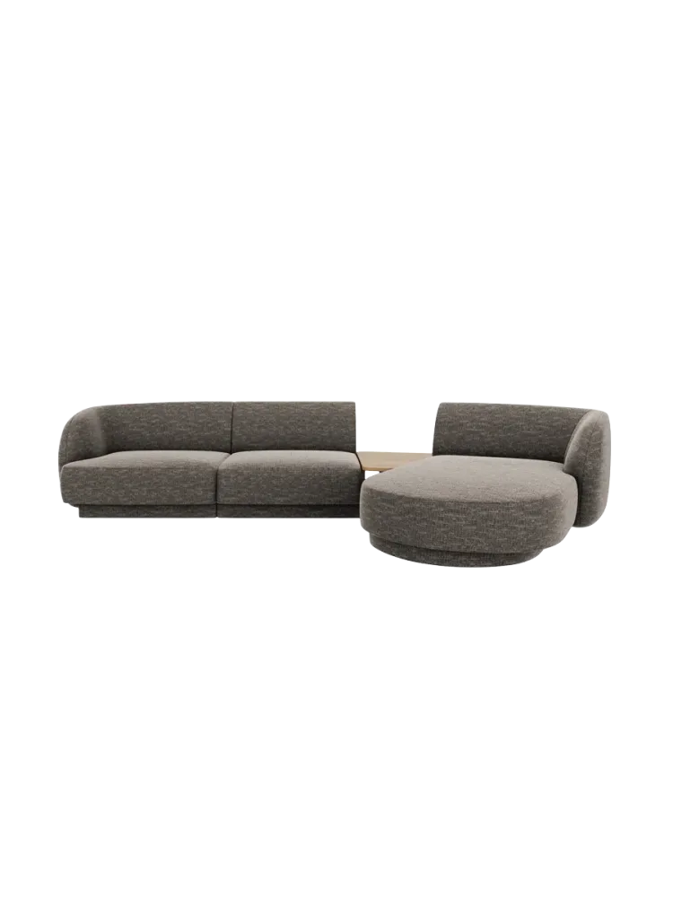 Modulares Design Ecksofa „Miley“ mit Beistelltisch (3-Sitzer) Chosen by Bloomingloft