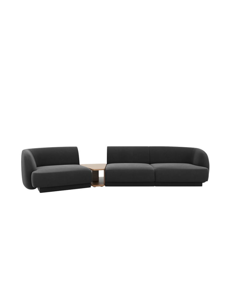Modulares Design Sofa „Miley“ mit Beistelltisch (3-Sitzer) Chosen by Bloomingloft