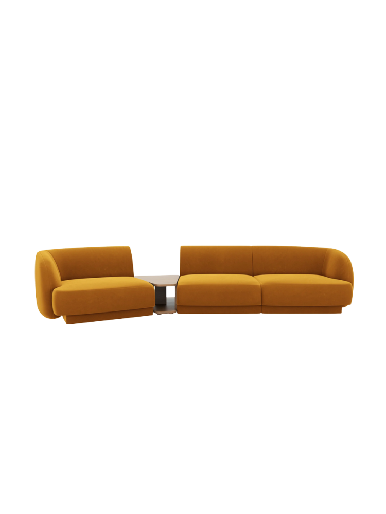 Modulares Design Sofa „Miley“ mit Beistelltisch (3-Sitzer) Chosen by Bloomingloft