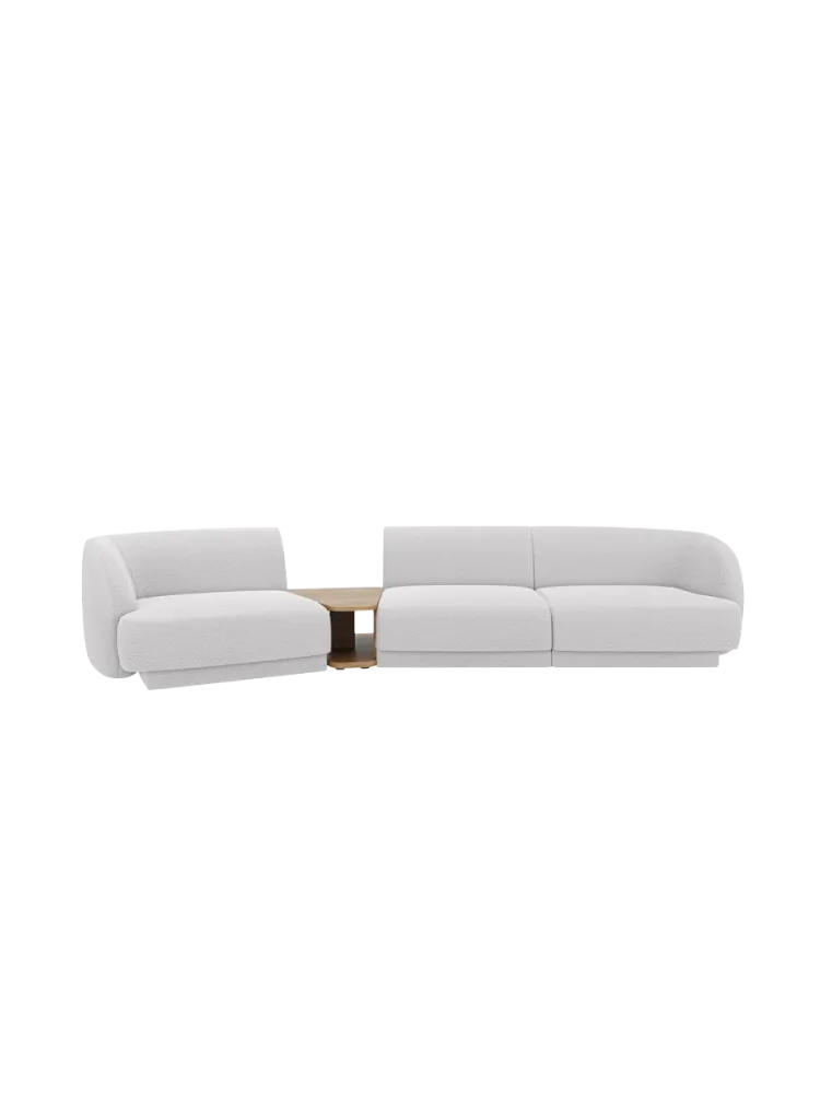 Modulares Design Sofa „Miley“ mit Beistelltisch (3-Sitzer) Chosen by Bloomingloft