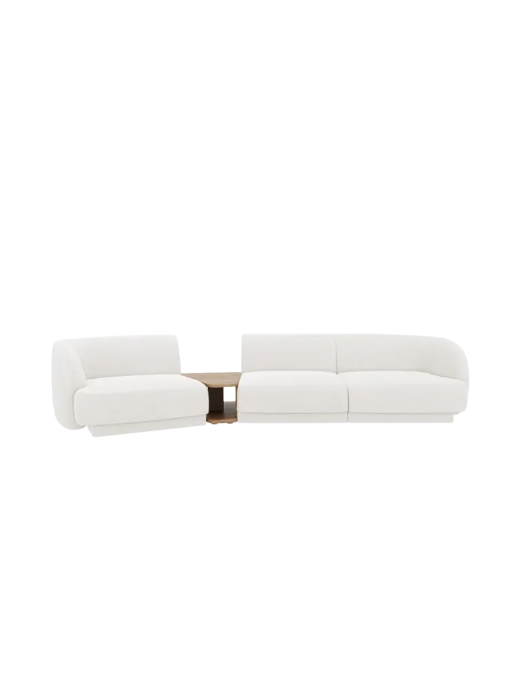 Modulares Design Sofa „Miley“ mit Beistelltisch (3-Sitzer) Chosen by Bloomingloft