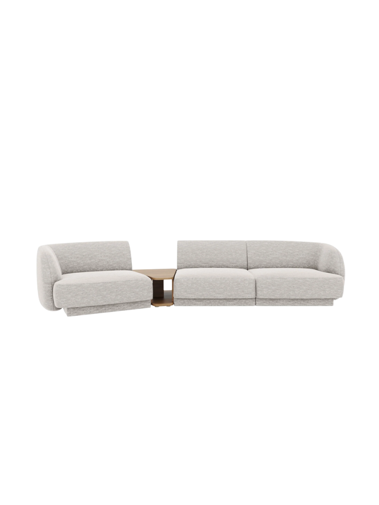 Modulares Design Sofa „Miley“ mit Beistelltisch (3-Sitzer) Chosen by Bloomingloft