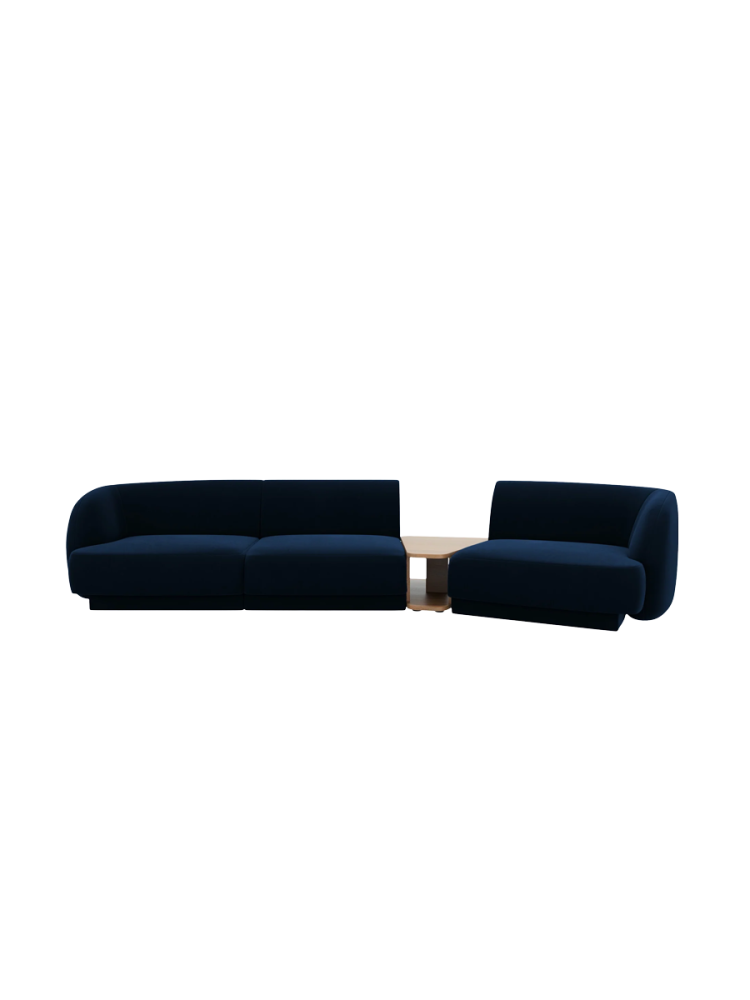 Modulares Design Sofa „Miley“ mit Beistelltisch (3-Sitzer) Chosen by Bloomingloft