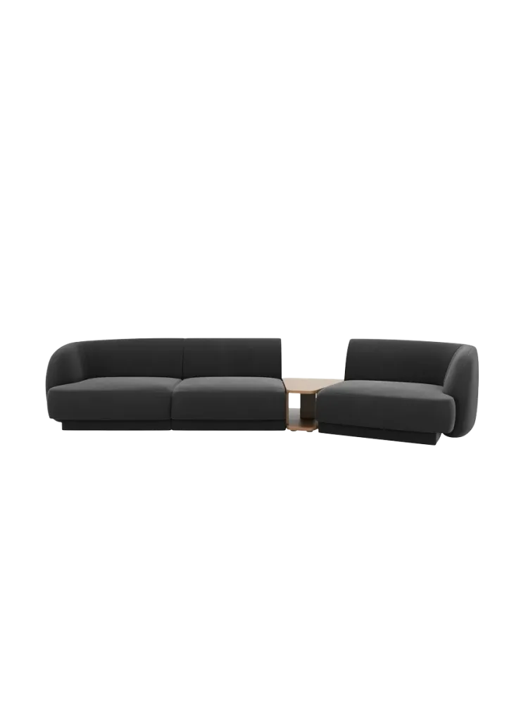 Modulares Design Sofa „Miley“ mit Beistelltisch (3-Sitzer) Chosen by Bloomingloft