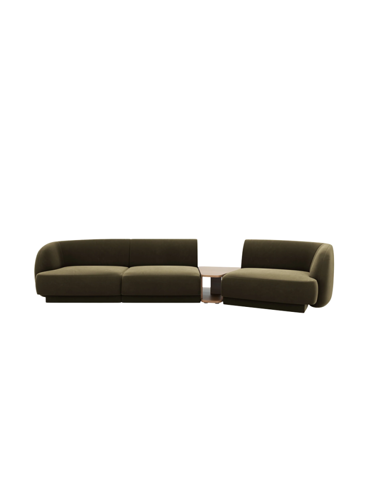 Modulares Design Sofa „Miley“ mit Beistelltisch (3-Sitzer) Chosen by Bloomingloft