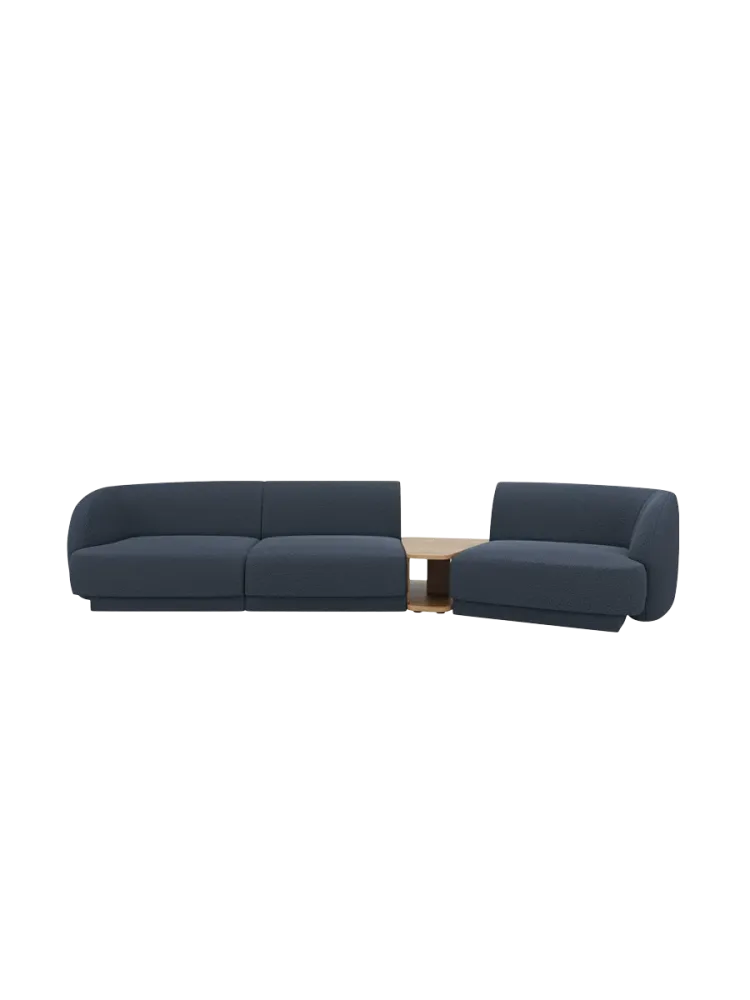 Modulares Design Sofa „Miley“ mit Beistelltisch (3-Sitzer) Chosen by Bloomingloft