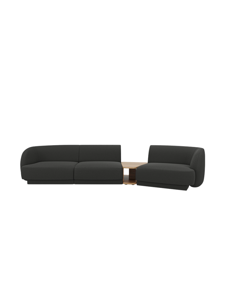 Modulares Design Sofa „Miley“ mit Beistelltisch (3-Sitzer) Chosen by Bloomingloft
