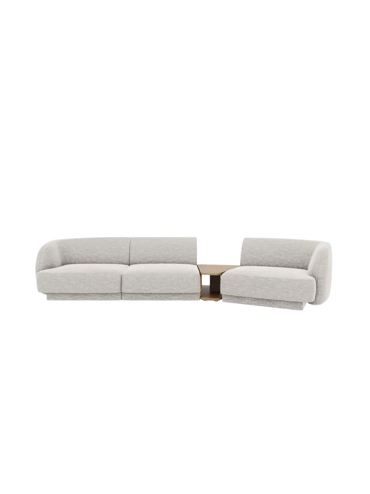 Modulares Design Sofa „Miley“ mit Beistelltisch (3-Sitzer) Chosen by Bloomingloft