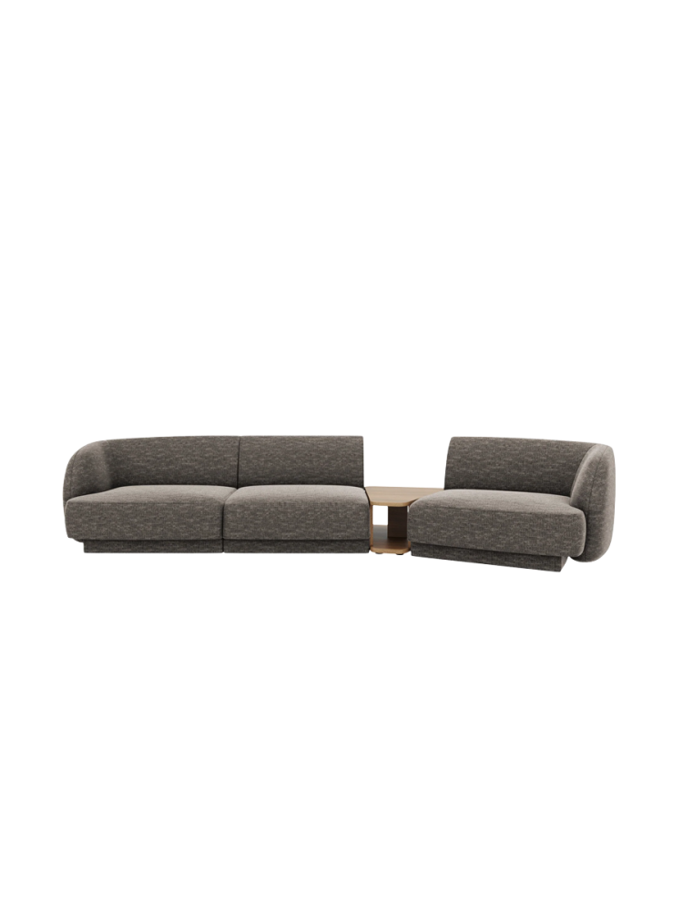 Modulares Design Sofa „Miley“ mit Beistelltisch (3-Sitzer) Chosen by Bloomingloft