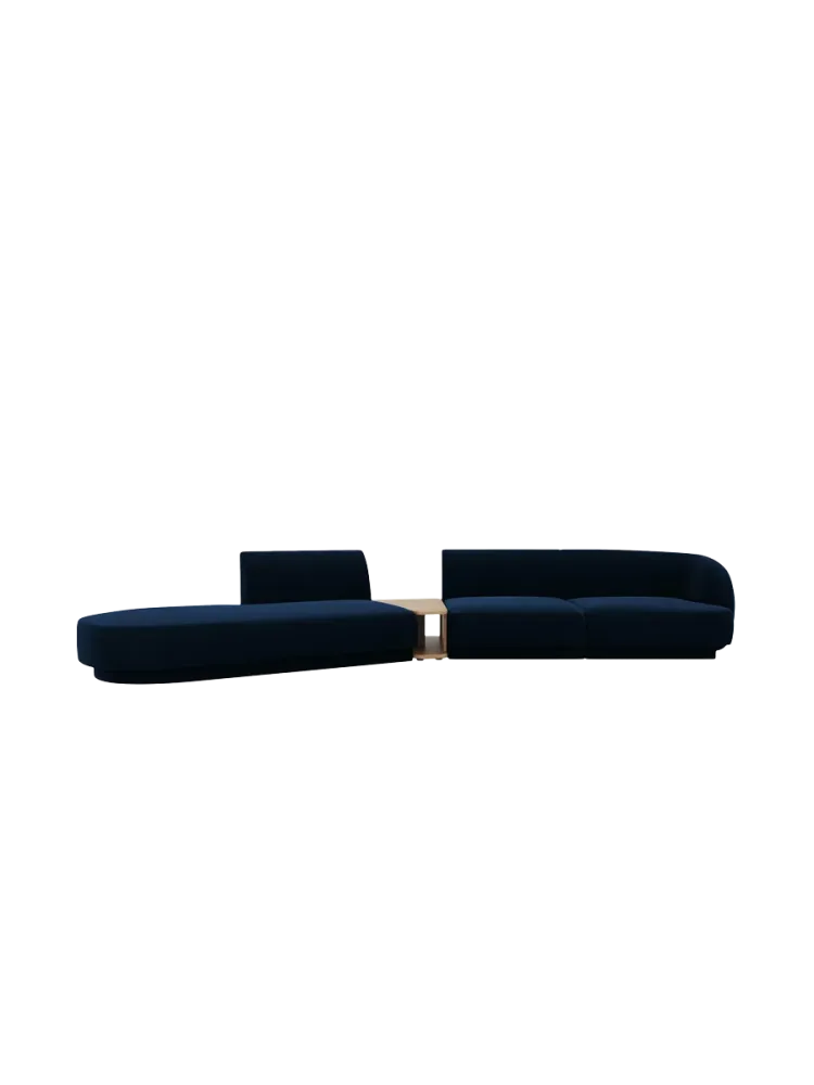 Modulares Design Sofa „Miley“ mit Beistelltisch (4-Sitzer) Chosen by Bloomingloft