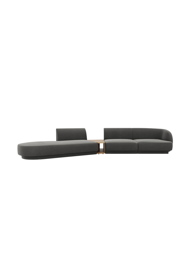 Modulares Design Sofa „Miley“ mit Beistelltisch (4-Sitzer) Chosen by Bloomingloft