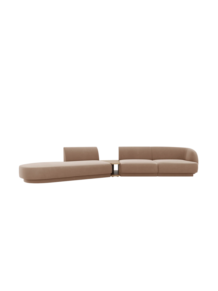 Modulares Design Sofa „Miley“ mit Beistelltisch (4-Sitzer) Chosen by Bloomingloft