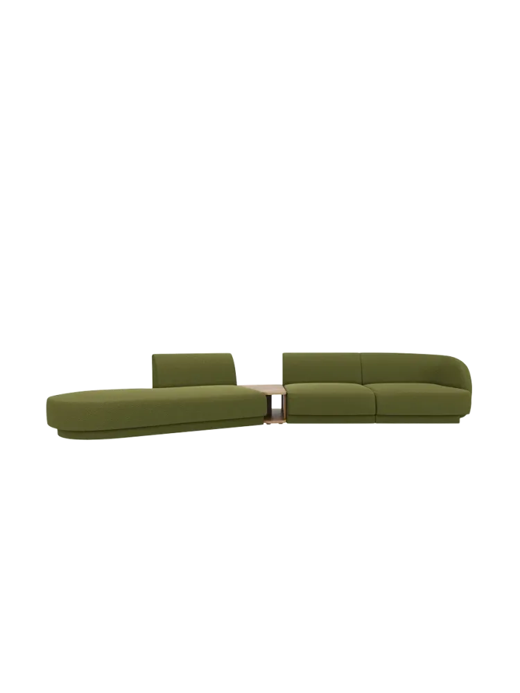 Modulares Design Sofa „Miley“ mit Beistelltisch (4-Sitzer) Chosen by Bloomingloft