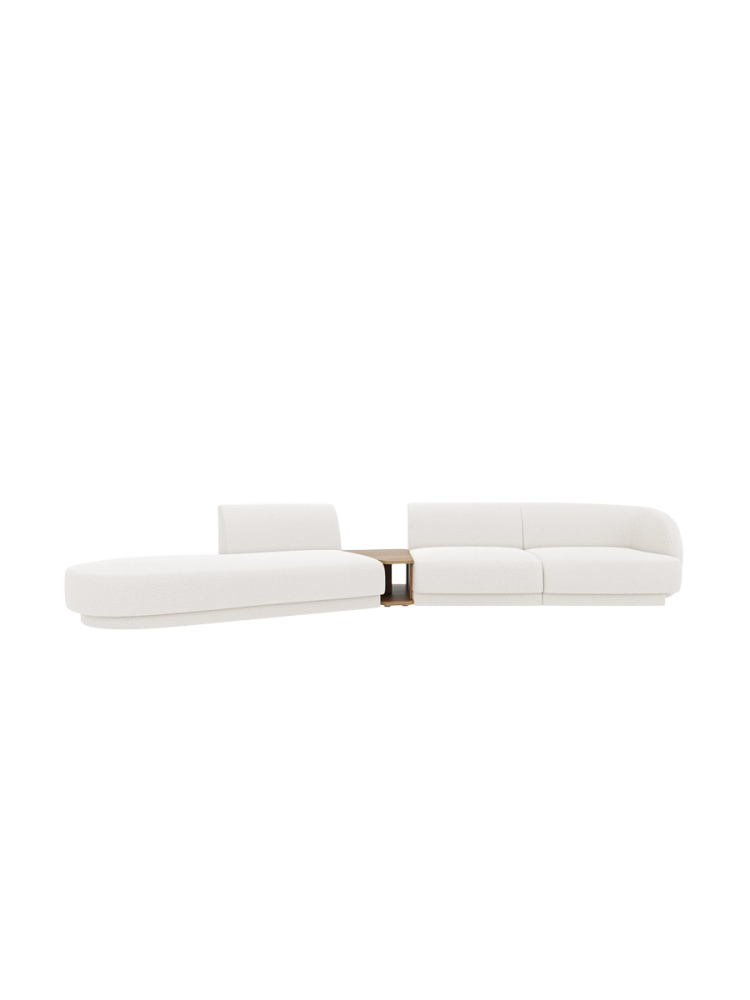 Modulares Design Sofa „Miley“ mit Beistelltisch (4-Sitzer) Chosen by Bloomingloft