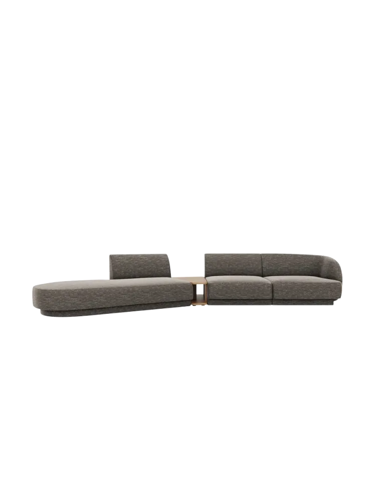 Modulares Design Sofa „Miley“ mit Beistelltisch (4-Sitzer) Chosen by Bloomingloft