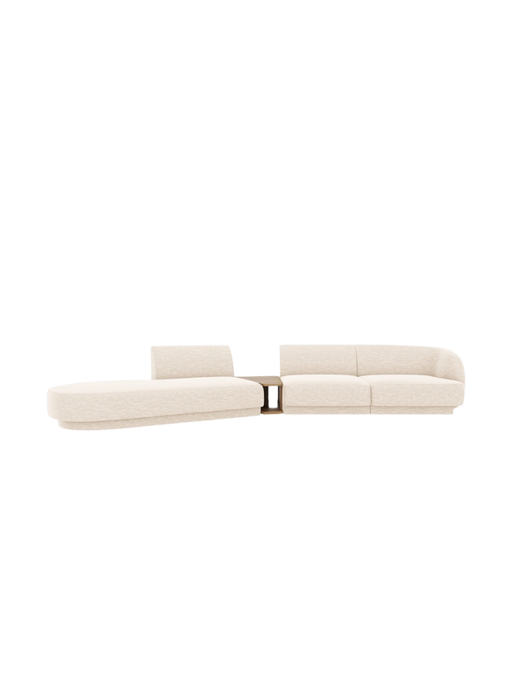 Modulares Design Sofa „Miley“ mit Beistelltisch (4-Sitzer) Chosen by Bloomingloft