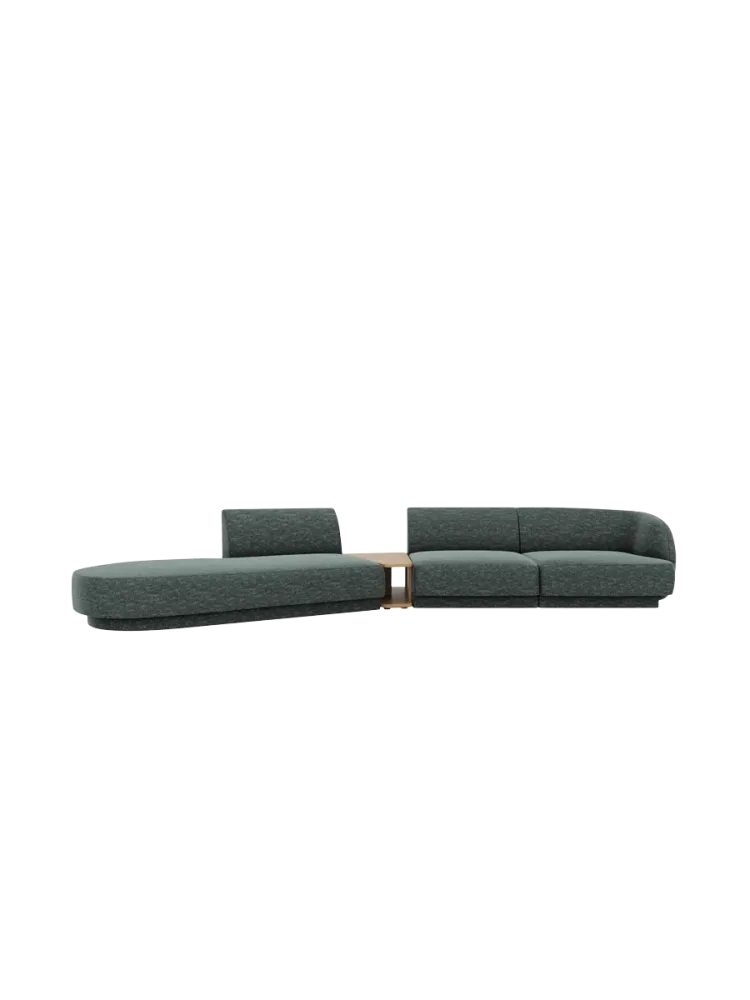 Modulares Design Sofa „Miley“ mit Beistelltisch (4-Sitzer) Chosen by Bloomingloft