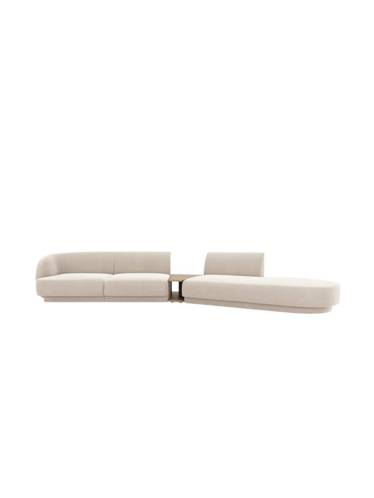 Modulares Design Sofa „Miley“ mit Beistelltisch (4-Sitzer) Chosen by Bloomingloft