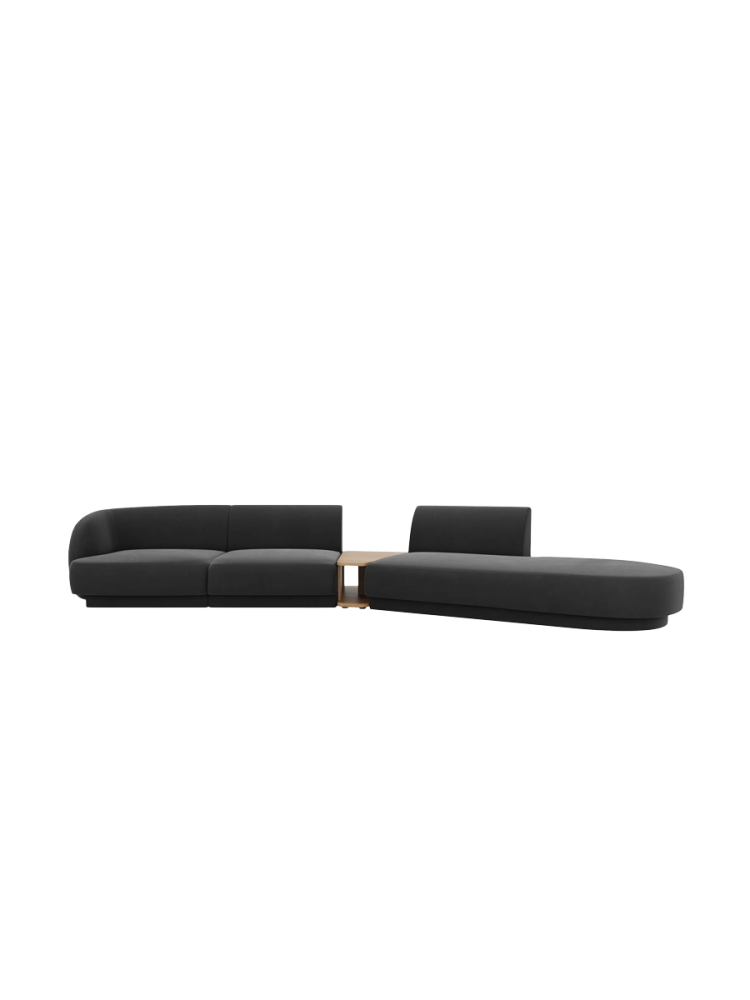Modulares Design Sofa „Miley“ mit Beistelltisch (4-Sitzer) Chosen by Bloomingloft