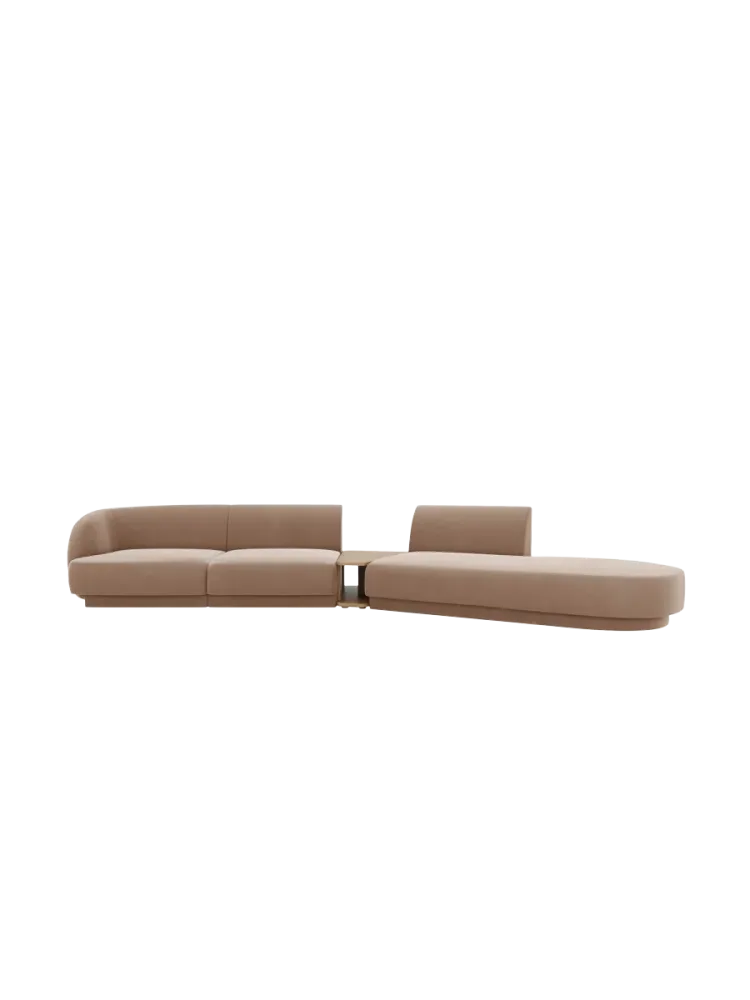 Modulares Design Sofa „Miley“ mit Beistelltisch (4-Sitzer) Chosen by Bloomingloft