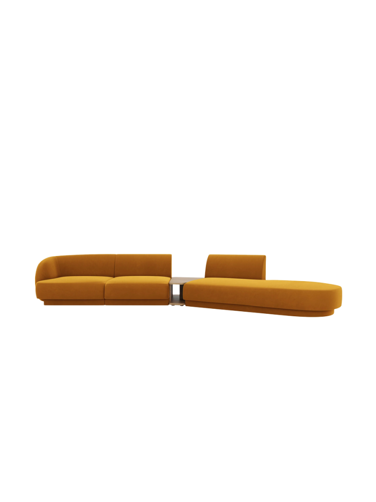 Modulares Design Sofa „Miley“ mit Beistelltisch (4-Sitzer) Chosen by Bloomingloft