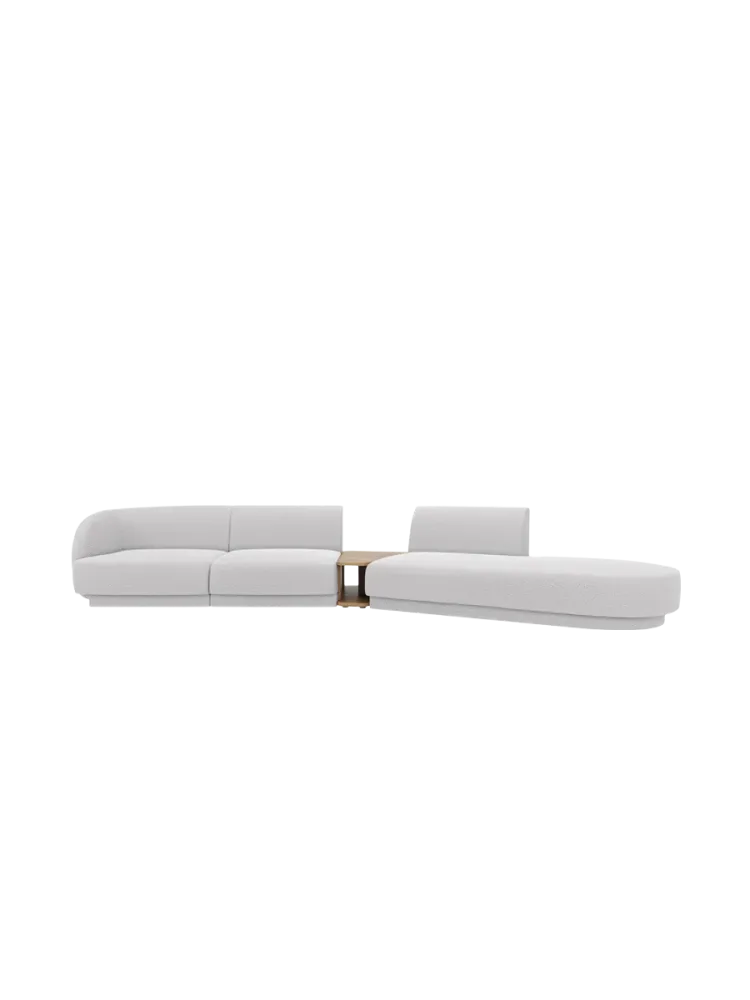 Modulares Design Sofa „Miley“ mit Beistelltisch (4-Sitzer) Chosen by Bloomingloft