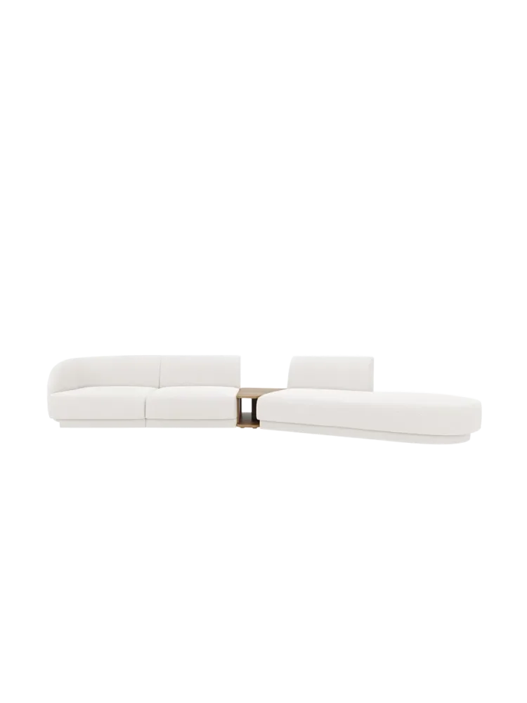 Modulares Design Sofa „Miley“ mit Beistelltisch (4-Sitzer) Chosen by Bloomingloft