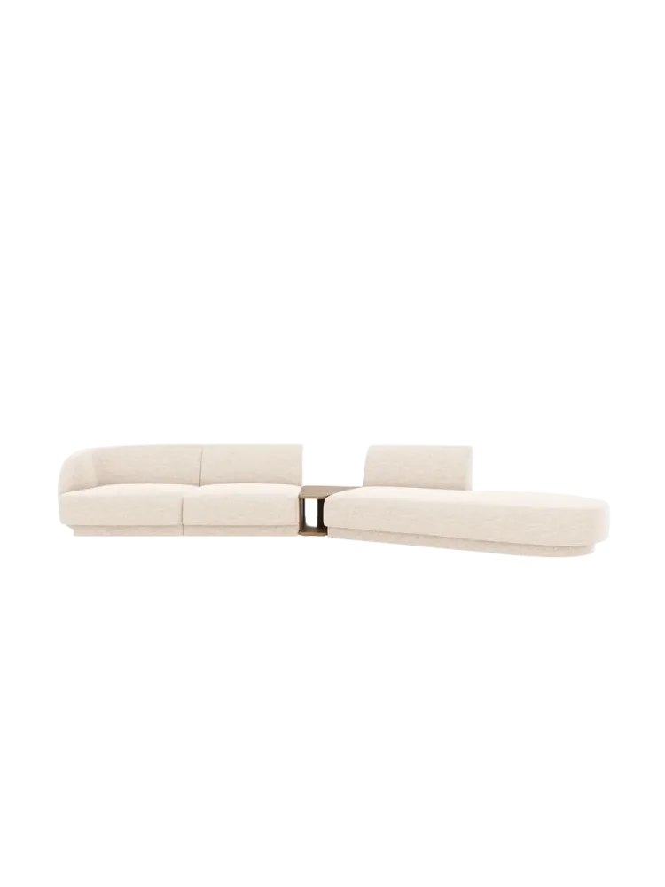 Modulares Design Sofa „Miley“ mit Beistelltisch (4-Sitzer) Chosen by Bloomingloft