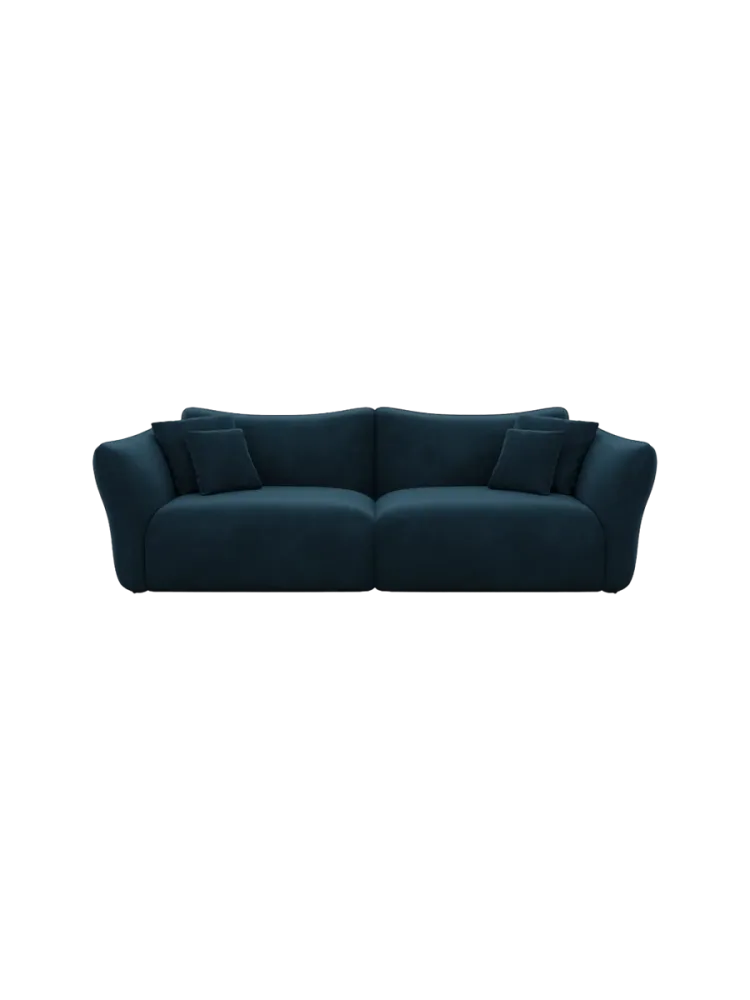 2-Sitzer Design Sofa „Monaco“ mit Samtbezug Samtbezug Petrol dunkel BLOOMINGLOFT Collection