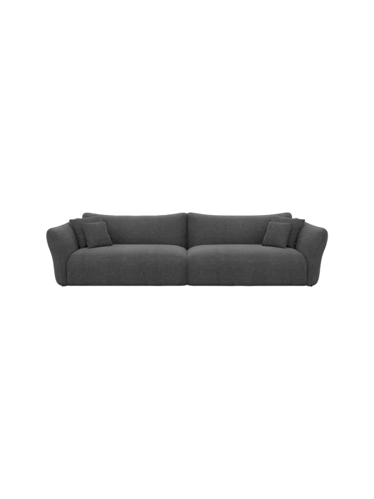 3-Sitzer Design Sofa „Monaco“ mit Strukturstoff-Bezug Strukturstoff Anthrazit BLOOMINGLOFT Collection