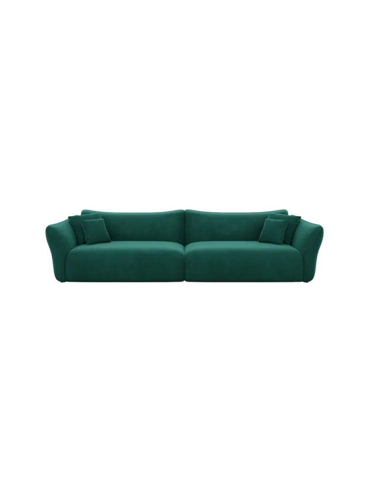 3-Sitzer Design Sofa „Monaco“ mit Samtbezug Samtbezug Grün BLOOMINGLOFT Collection