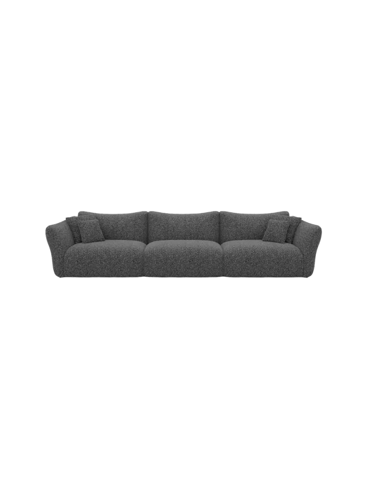 4-Sitzer Design Sofa „Monaco“ mit Bouclé-Bezug Bouclé Graphit BLOOMINGLOFT Collection