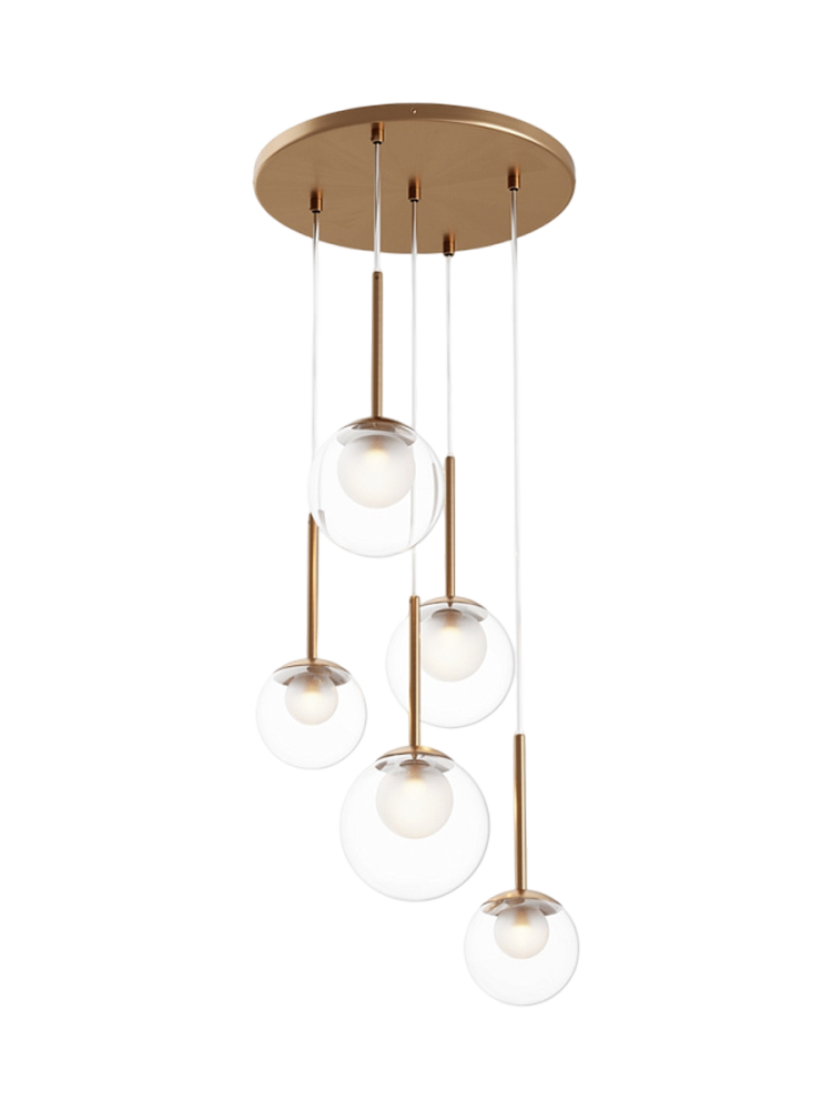 Pendelleuchte Basic Form Goldfarben Max. 20 Watt 45/64,1 cm  