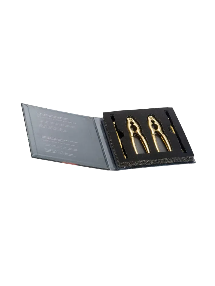 4-teiliges Gourmet-Kit „Seafood“ aus Edelstahl - Gold Andrea House