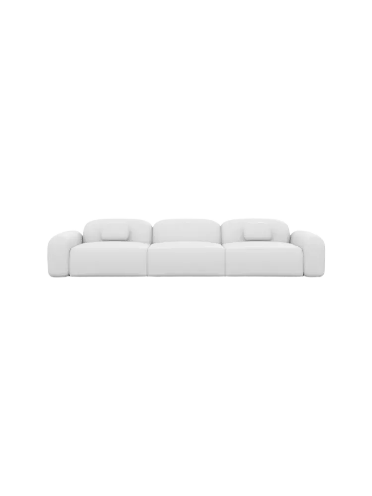 4-Sitzer Design Echtleder Sofa „Nabucca“ Echtleder White BLOOMINGLOFT Collection