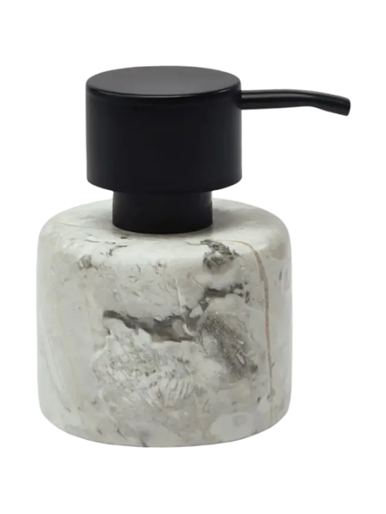 Handgefertigter, luxuriöser Seifenspender „Nero Lux“ 30 ml aus Marmor, Alba Aquanova