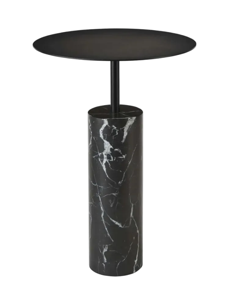 Luxuriöser, handgefertigter Beistelltisch „Nero Lux“ Marmor, Black Aquanova