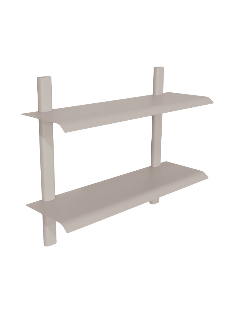 Spinder Design Wandregal Manta Braun Stahl 60 cm 48.2 cm - Farbe: taupe - Wandregal