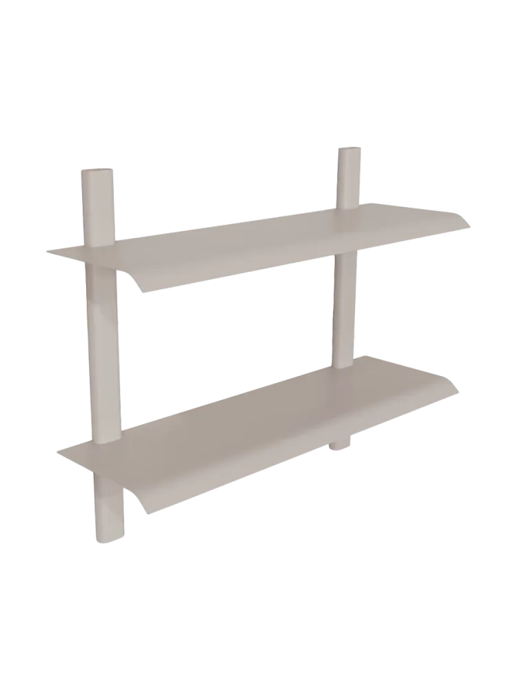 Spinder Design Wandregal Manta Braun Stahl 60 cm 48.2 cm - Farbe: taupe - Wandregal