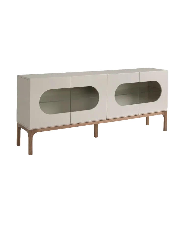 ANGEL CERDA - Sideboard ausem und Walnussholz mit Innenbeleuchtung, One Size