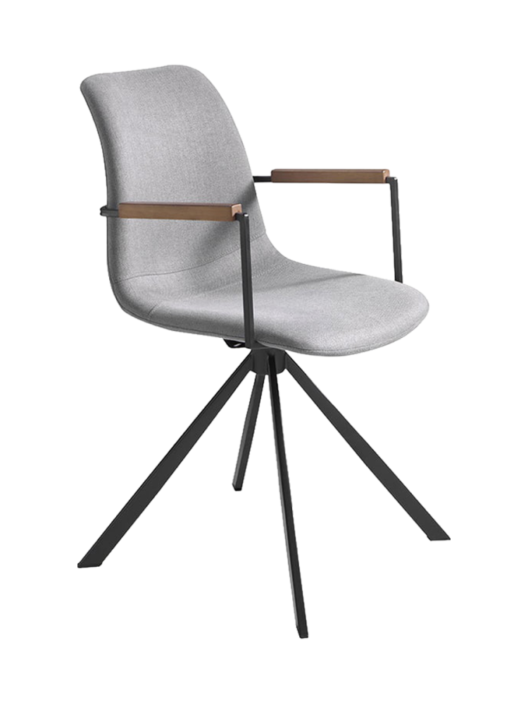 Drehbarer Design Stuhl „Brennia“ mit Armlehnen Angel Cerdá