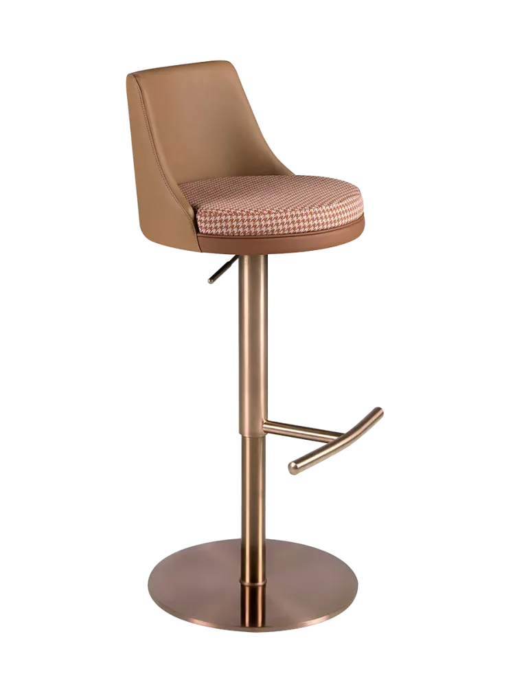 ANGEL CERDA - Drehbarer Hocker aus Stoff, One Size, Braun