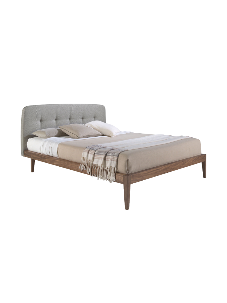Design Bett „Koh Samui“ aus furniertem Nussbaumholz Angel Cerdá